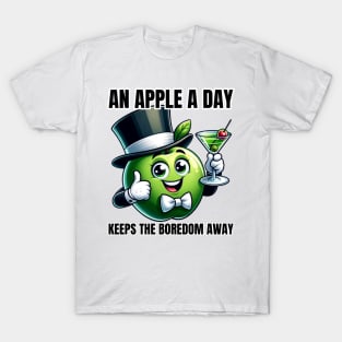 Elegant Apple Martini - An Apple A Day Keeps the Boredom Away Tee T-Shirt